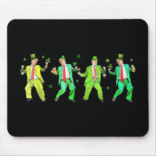 Tapis De Souris Mignonne Trump Danse St Patricks Day Funny Trump P