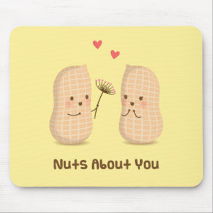Tapis De Souris Mignons arachides fou de toi jeu de mots humour d'