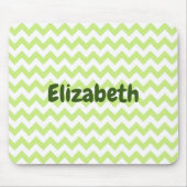 Tapis De Souris Mignons chevron vert et blanc (Devant)