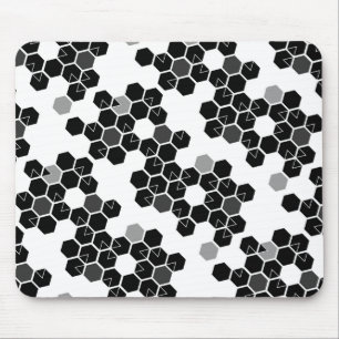 Tapis De Souris Mignons motifs de données hexadécimales noir et bl