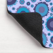 Tapis De Souris Mignons motifs de soleils multicolores bleus (Coin)
