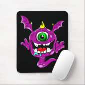 Tapis De Souris Mignons pourpres gens mangent Monster (Avec souris)
