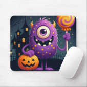 Tapis De Souris Mignons, violet ruse ou le monstre qui traite (Avec souris)