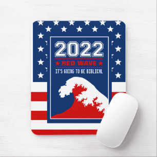 Tapis De Souris Milieu biblique 2022 Vague Rouge
