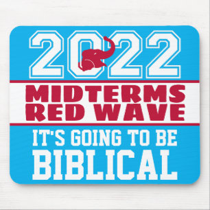 Tapis De Souris Milieu biblique 2022 Vague Rouge