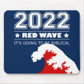 Tapis De Souris Milieu biblique 2022 Vague Rouge (Devant)