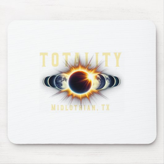 Tapis De Souris Milieu Tx 2024 Total Éclipse Solaire 8 avr. Total (Devant)