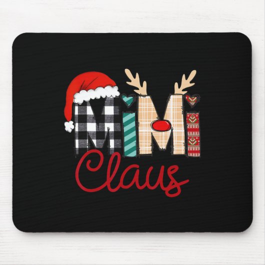 Tapis De Souris Mimi Claus Reindeer Noël (Devant)