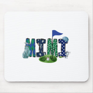 Tapis De Souris Mimi du garçon d'anniversaire thème de golf tenue