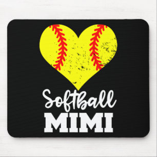 Tapis De Souris Mimi softball drôle Mimi joueur de softball 