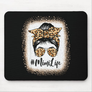 Tapis De Souris Mimi vie léopard décoloré chignon décoiffé fête de