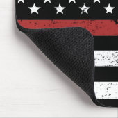 Tapis De Souris Mince Red Line USA Drapeau Pompier Service d'incen (Coin)