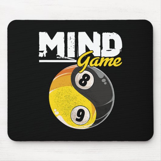 Tapis De Souris Mind Game Billard Snooker Cue Stick Pool Billiard (Devant)