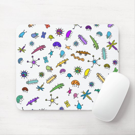 Tapis De Souris Mini Bugs et Mini Beasts (Avec souris)
