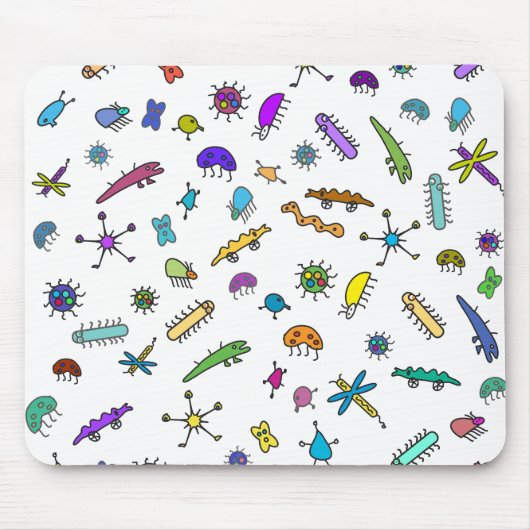 Tapis De Souris Mini Bugs et Mini Bêtes (Devant)