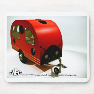Tapis De Souris Mini Camper à vélo style Ladybug Mousepad