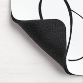 Tapis De Souris Mini chat noir sur blanc ajouter nom (Coin)