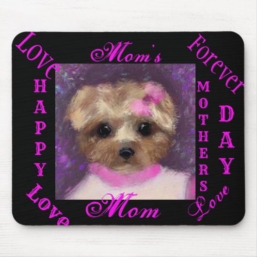 TAPIS DE SOURIS MINI YORKIE POO     (Devant)