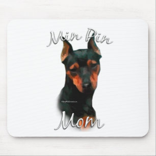 Tapis De Souris Miniature Pinscher (noir) Maman 2
