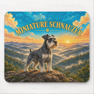 Tapis De Souris Miniature Schnauzer, Grande Art de Chien Vintage S