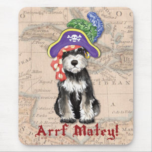 Tapis De Souris Miniature Schnauzer Pirate