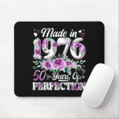 Tapis De Souris Minimal 50 ans fait 1976 (Avec souris)