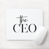 Tapis De Souris Minimal moderne Le PDG Noir (Avec souris)