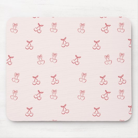 Tapis De Souris Minimalisme de contour de cerise (Devant)