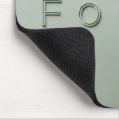 Tapis De Souris Minimalisme Moderne FOCUS Citation Esthétique Vert (Coin)