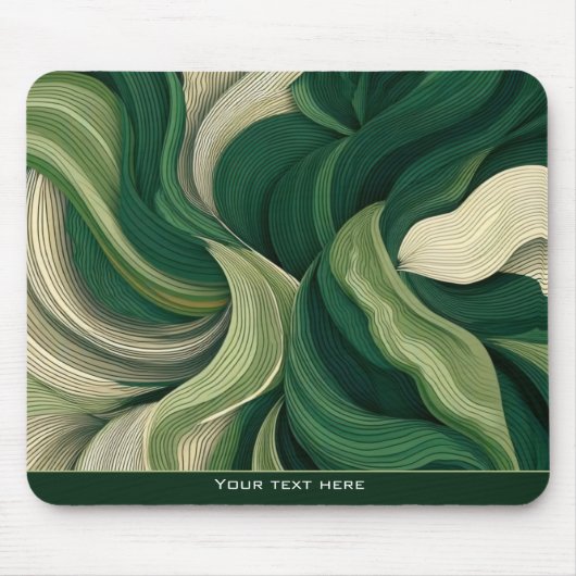 Tapis De Souris Minimalist Abstract Nature Earthy Green Botanical (Devant)