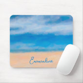 Tapis De Souris Minimalist Beach Scene Painting (Avec souris)