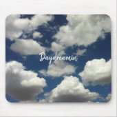 Tapis De Souris Minimalist Cloudy Blue Sky Daydreamin Typography (Devant)