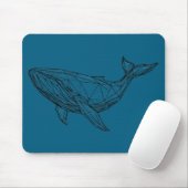 Tapis De Souris Minimalist Geometric Whale Mouse Pad (Avec souris)