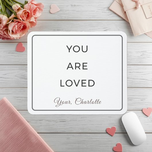 Tapis De Souris Minimalist You Are Loved Desk Mouse Pad