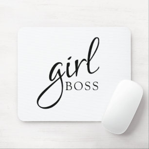 Tapis De Souris Minimaliste de la typographie chic des filles