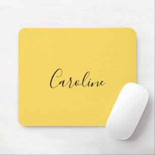 Tapis De Souris Minimaliste moderne moutarde jaune