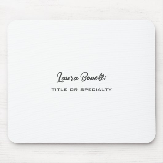 Tapis De Souris Minimaliste Professionnel Moderne (Devant)