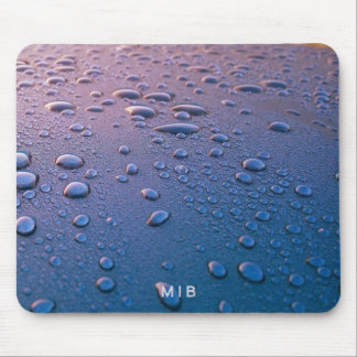 Tapis De Souris Minimaliste Simple Deux Monogramme Goutte d'Eau Vi