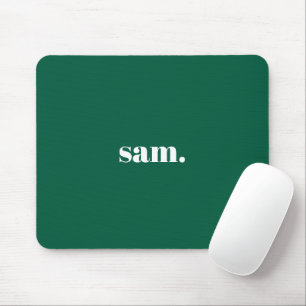 Tapis De Souris Minimaliste texte personnalisé gras vert