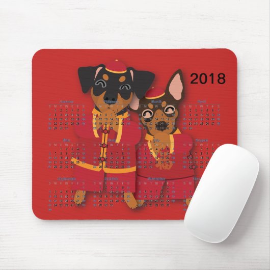 Tapis de souris minimum chinois de calendrier de (Avec souris)