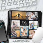 Tapis De Souris MINIMUM MEILLEUR DAD JAMAIS Collage photo personna<br><div class="desc">Créez un pavé de souris de mémoire photo pour BEST DAD EVER avec un collage photo de 7 images et votre texte personnalisé dans votre choix de styles et de couleurs de police. La conception comporte une bordure imprécise sur un arrière - plan noir modifiable. CHANGEMENTS : Le titre simple...</div>