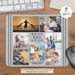 Tapis De Souris MINIMUM MEILLEUR DAD JAMAIS Collage photo personna<br><div class="desc">Créez un tapis de souris de mémoire photo avec un collage de sept de vos photos préférées et accentué d'une bordure rustique faux cousu. TITRE CHANGE : Le titre simple et classique BEST DAD EVER peut être changé et vous pouvez ajouter un message personnel comme HAPPY FÊTE DES PÈRES, HAPPY...</div>