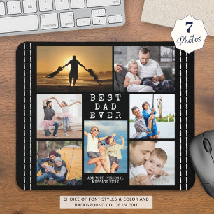 Tapis De Souris MINIMUM MEILLEUR DAD JAMAIS Collage photo personna