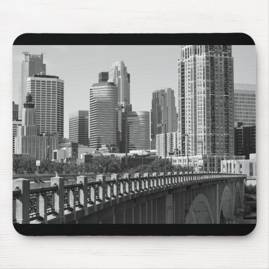 Tapis De Souris Minneapolis Skyline En Plein Jour (Devant)