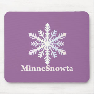 Tapis De Souris MinneSnowta avec flocon de neige