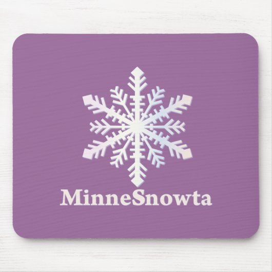 Tapis De Souris MinneSnowta avec flocon de neige (Devant)