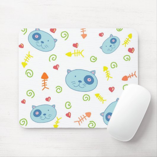 Tapis De Souris Minous Mousepad de Handrawn (Avec souris)