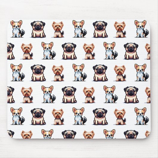 Tapis De Souris Minydogs pixelart Mousepad (Devant)