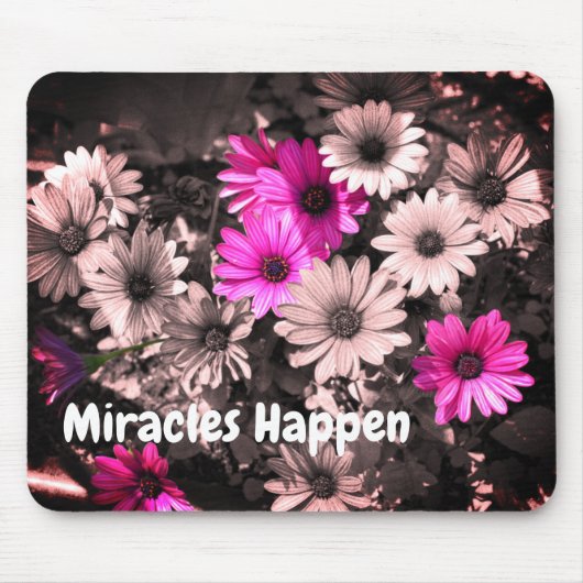 Tapis De Souris Miracles Happen Daisies Inspiration (Devant)