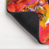 Tapis De Souris MIRANDOLINA rose bleu jaune (Coin)